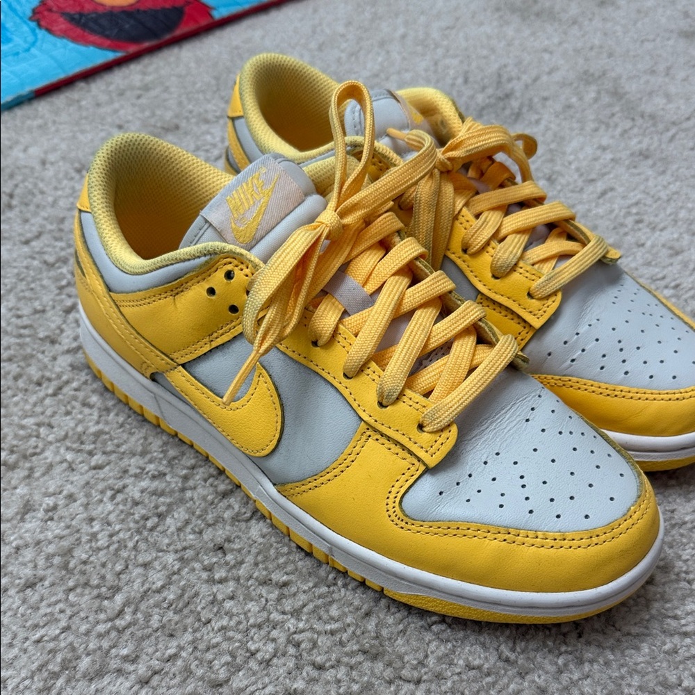 Nike Yellow and Gray Dunks